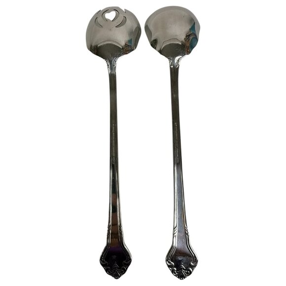 8 Piece Reed & Barton Renaissance Stainless 18/10 Glossy Silverware Serving Set - Picture 8 of 10